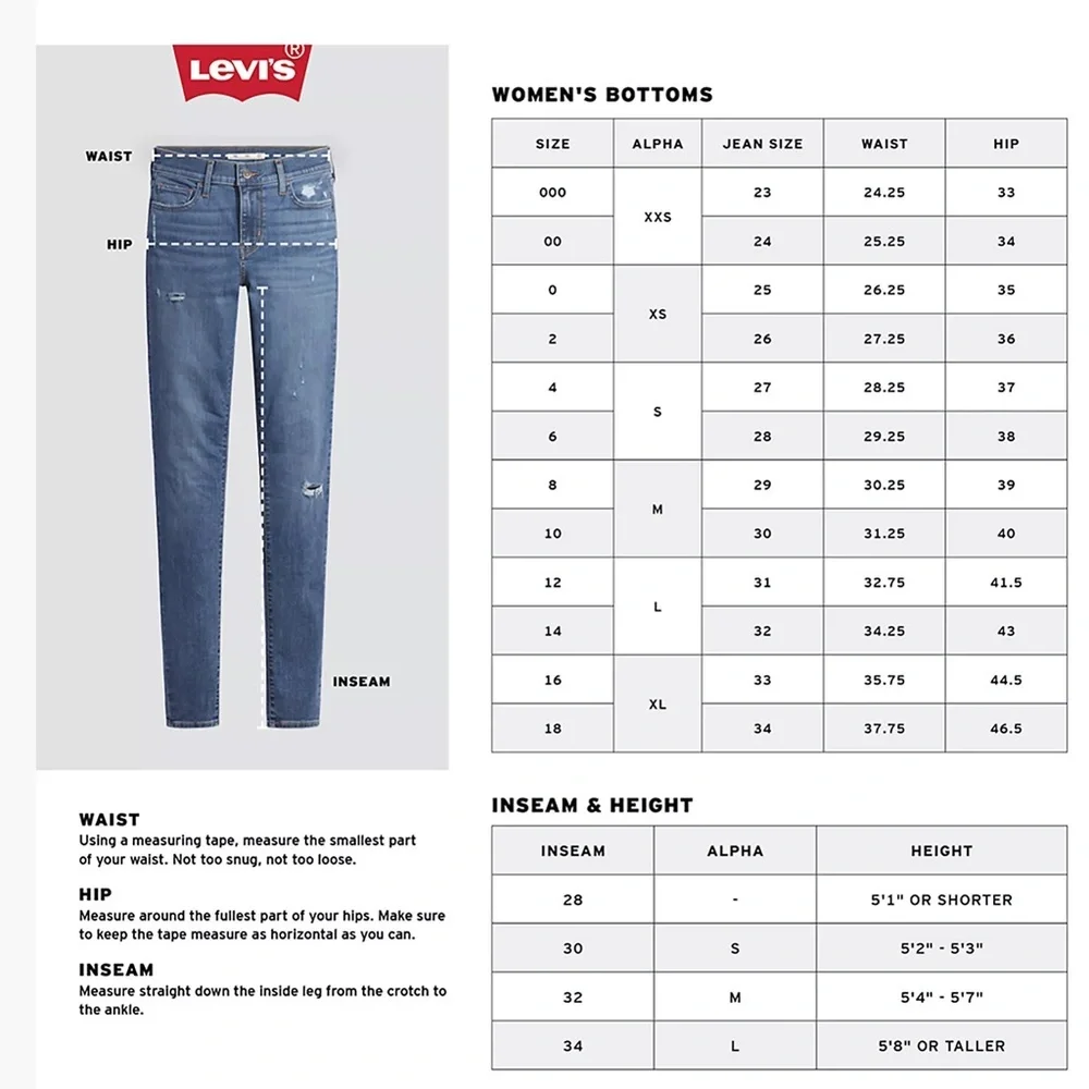 Levi Strauss 311 Shaping Skinny Black Denim Jeans, size 33 - Picture 16 of 16